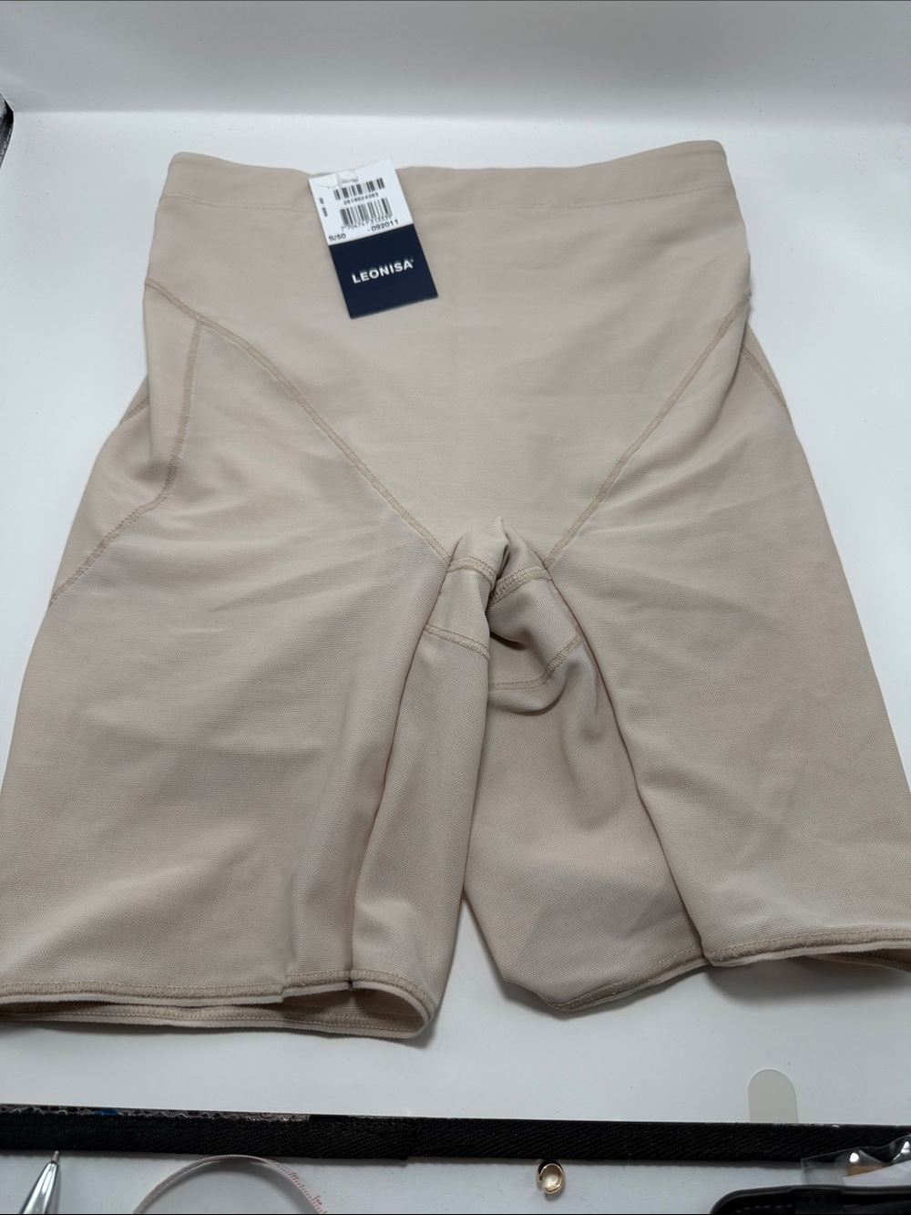 Leonisa Firm Compression Butt Lifter Shaper Shorts Nude S NWT - Picture 4 of 7